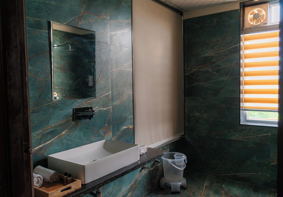 Deluxe Double Room | Bathroom | Shower, hair dryer, towels, toilet paper