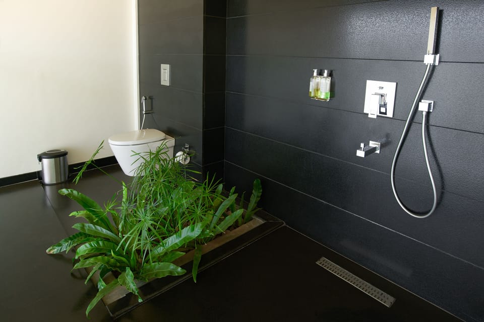 Romantic Pool Villa (Adults Only) | Bathroom | Shower, rainfall showerhead, free toiletries, hair dryer