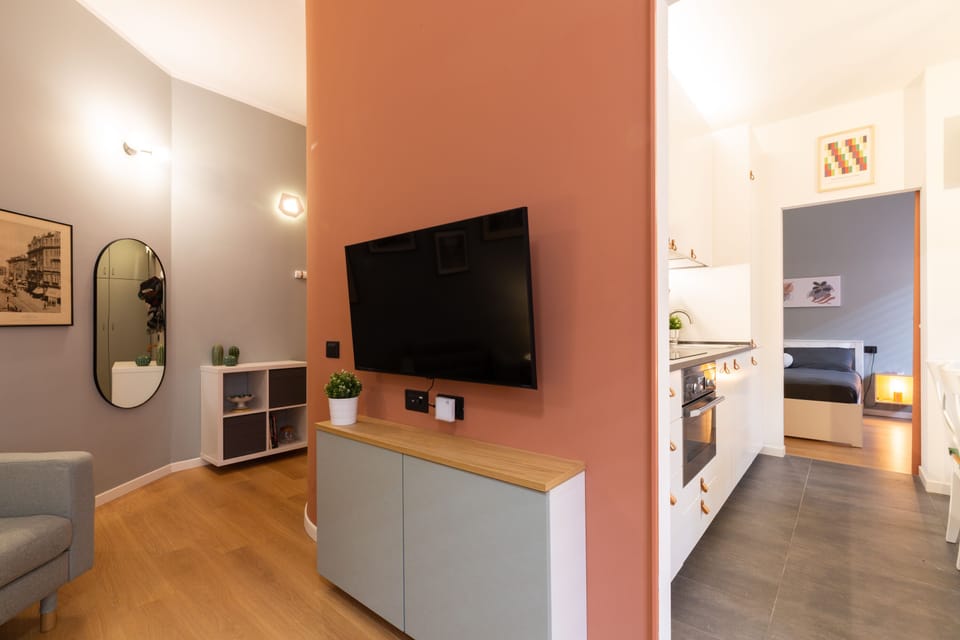 Design Apartment | Living area | 43-inch Smart TV with digital channels, TV