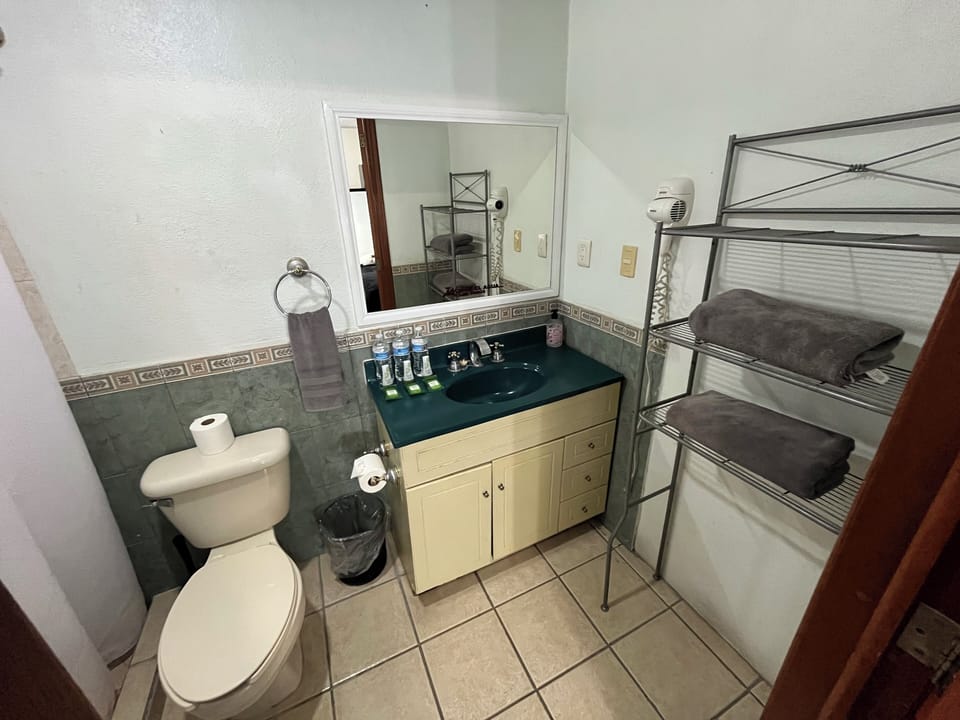 Family Double Room, Refrigerator, Courtyard View | Bathroom | Shower, rainfall showerhead, hair dryer, towels