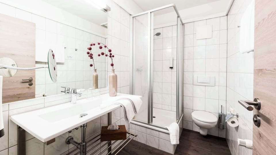 Hair dryer, towels