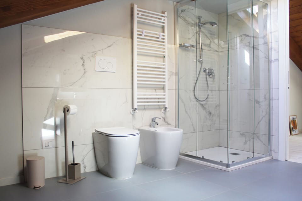 Penthouse, 2 Bedrooms, 2 Bathrooms, Tower (Flat 7) | Bathroom | Shower, rainfall showerhead, hair dryer, bidet