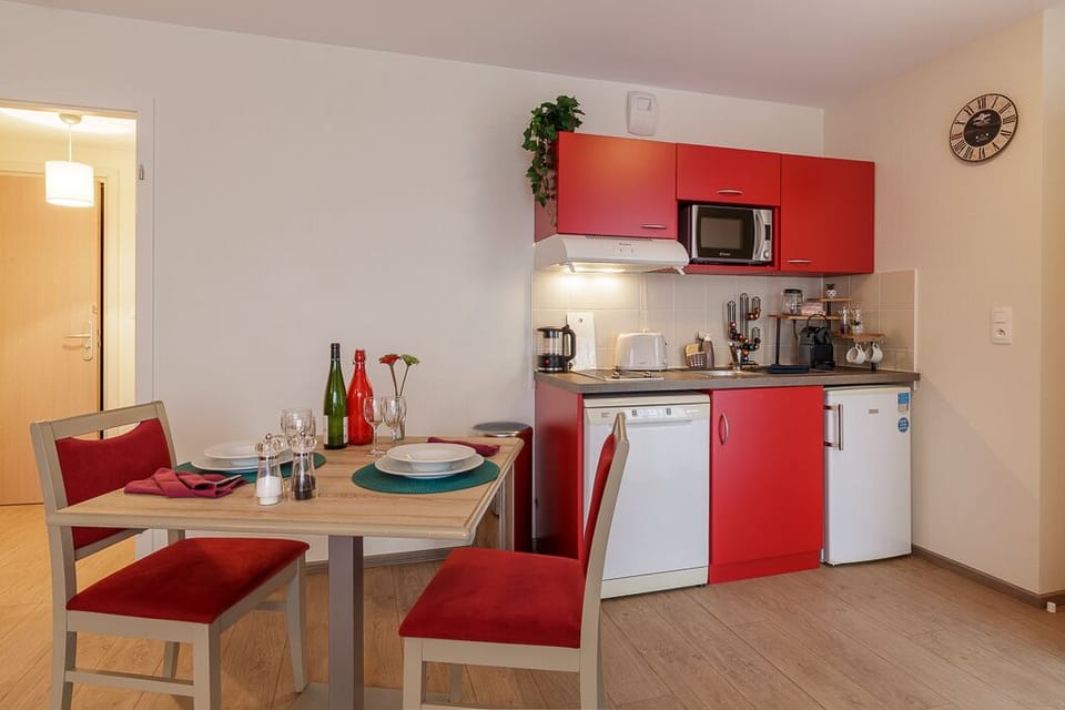 Fridge, microwave, dishwasher, electric kettle