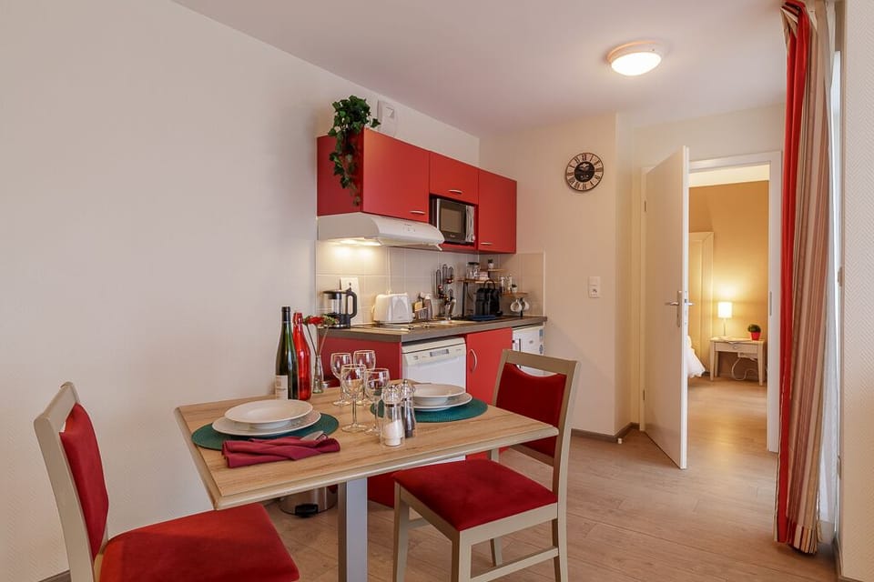 Fridge, microwave, dishwasher, electric kettle