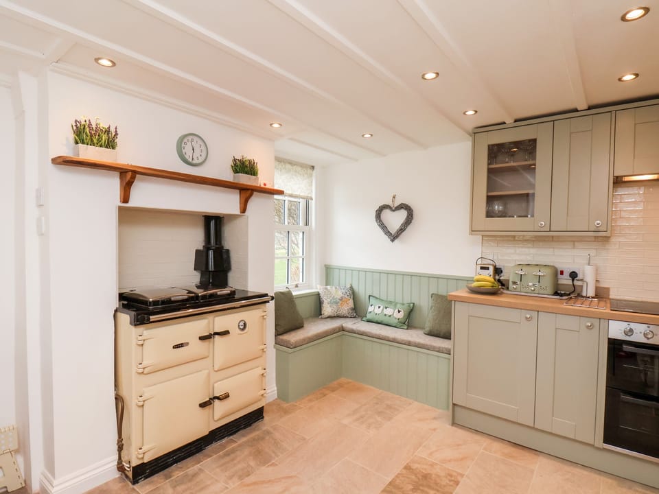 Fridge, dishwasher, electric kettle, toaster