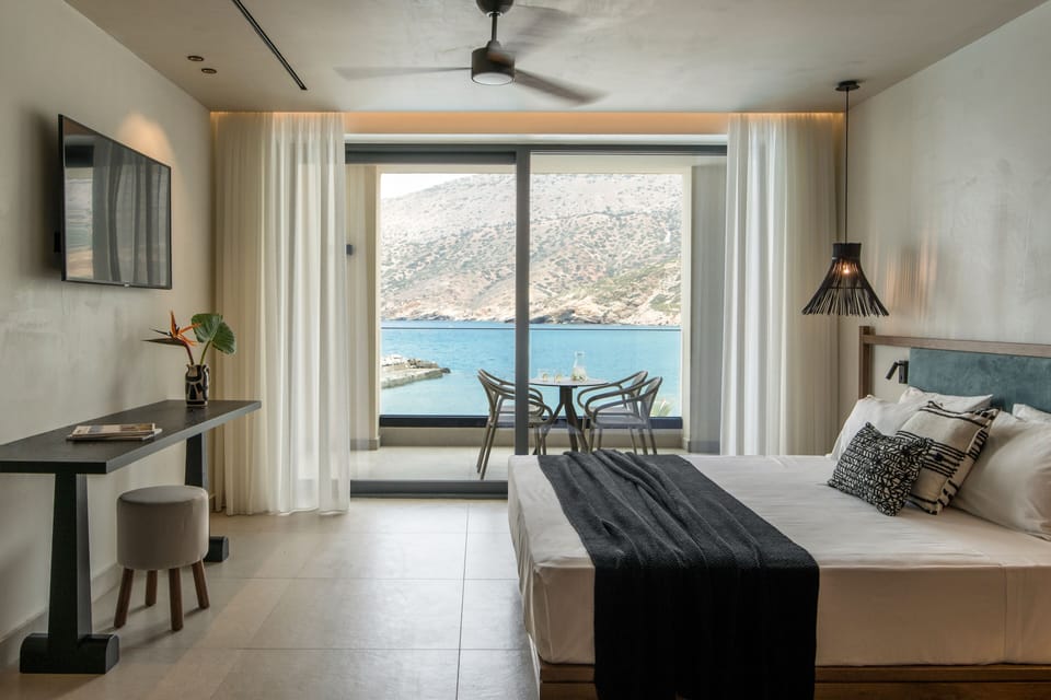 Sea Front Family Room | In-room safe, desk, free WiFi, bed sheets