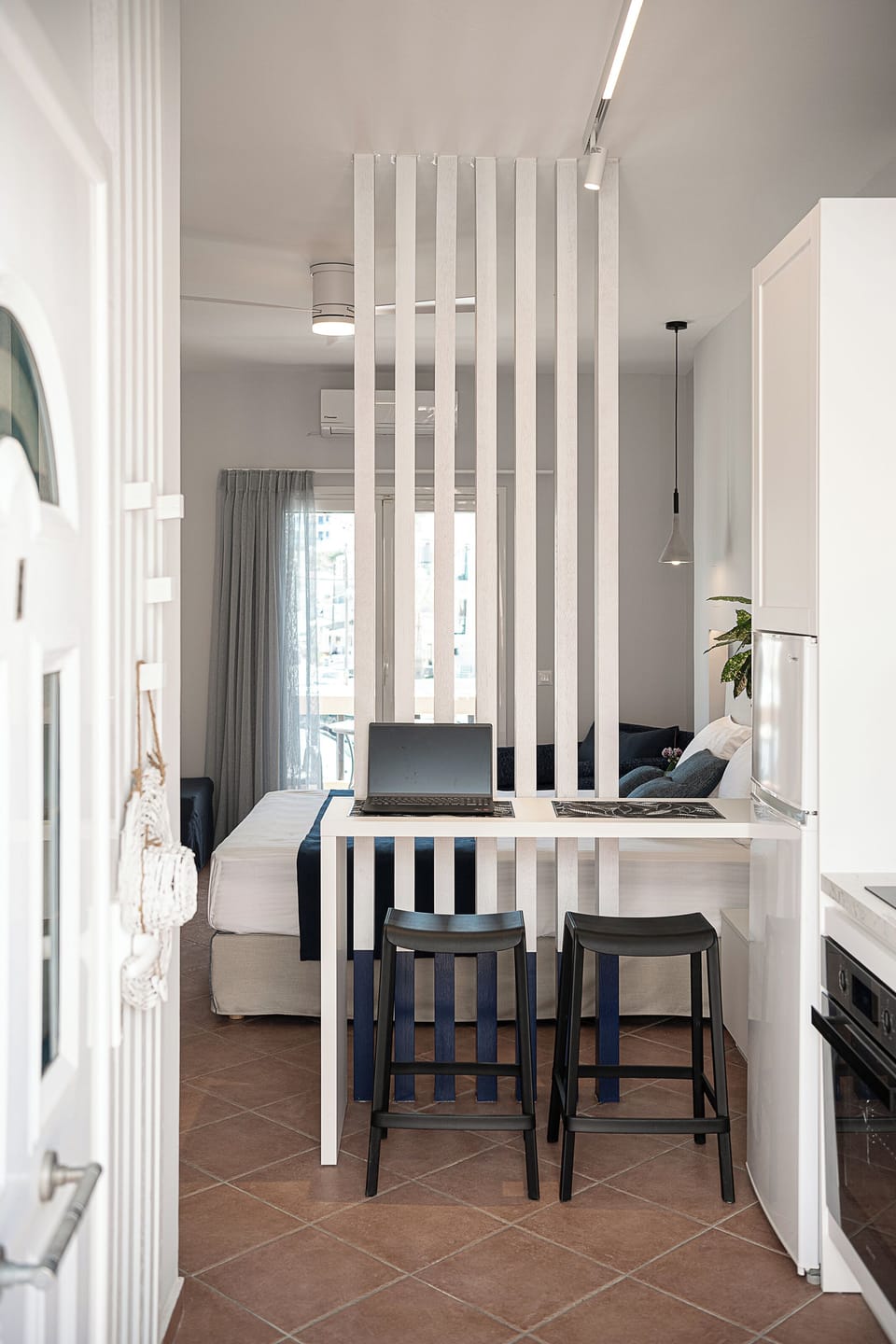 Luxury Studio, Non Smoking, Sea View | Private kitchen | Full-size fridge, oven, stovetop, espresso maker