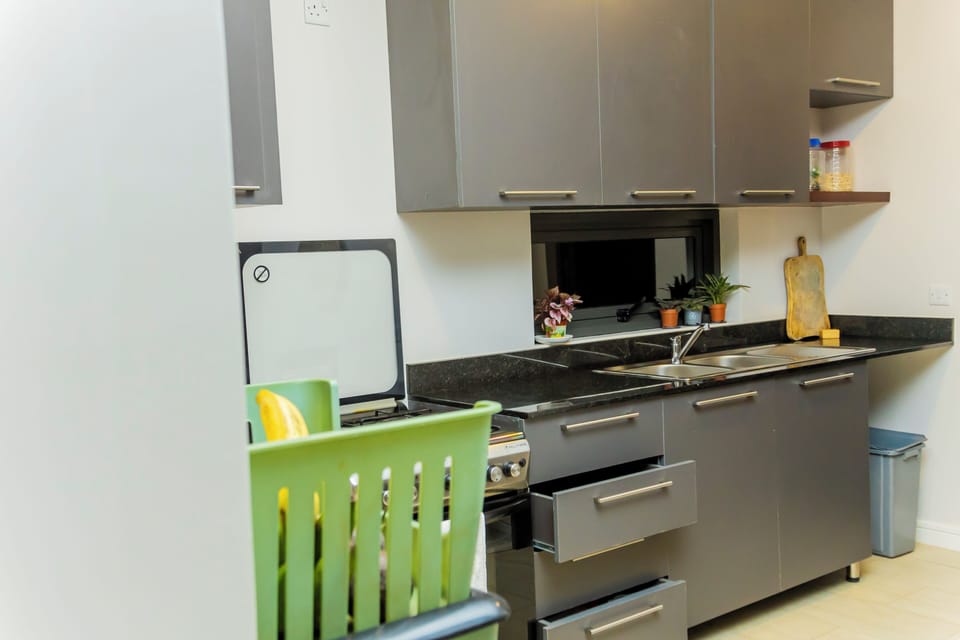 Basic Apartment, Patio, City View | Private kitchen | Shared fridge, microwave