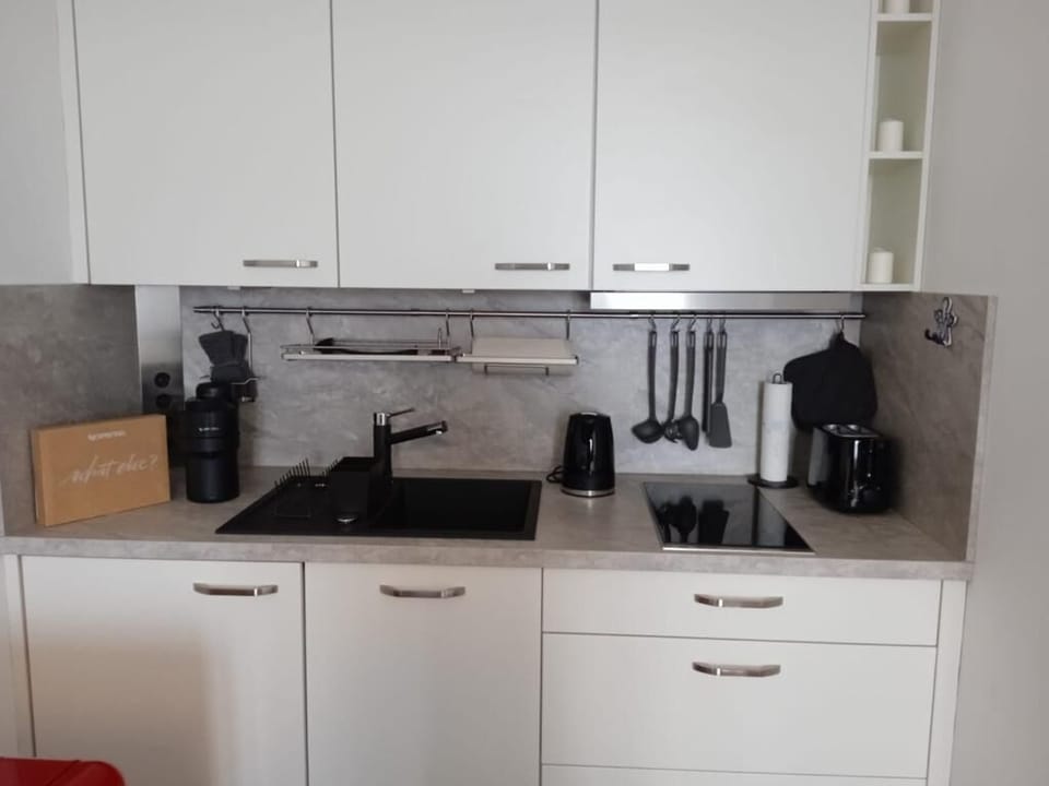 Apartment | Private kitchen | Fridge, oven, stovetop, coffee/tea maker