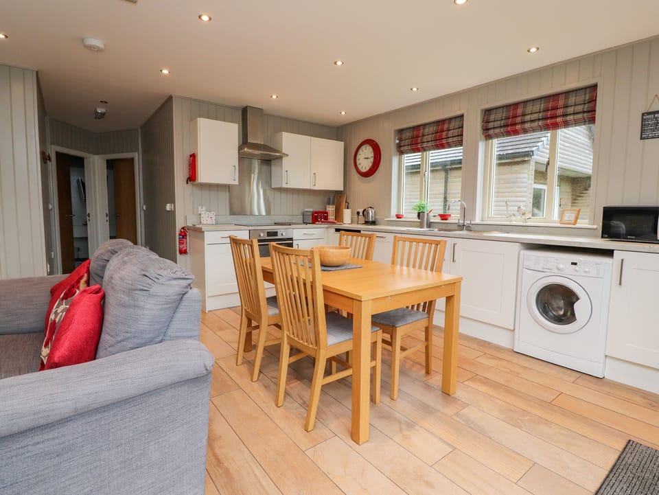 Fridge, dishwasher, electric kettle, toaster
