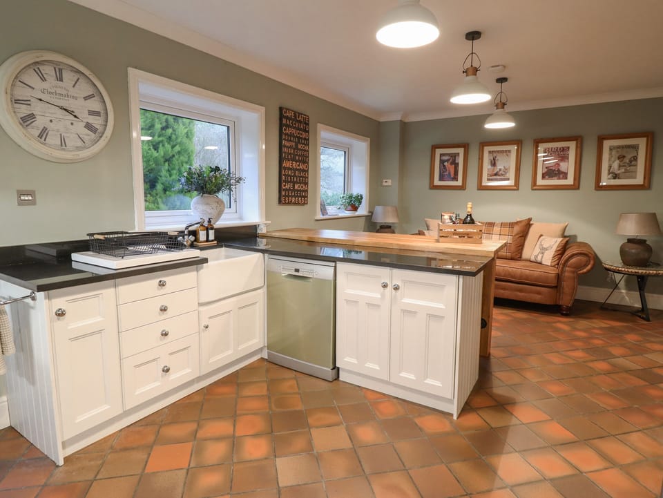 Fridge, dishwasher, electric kettle, toaster