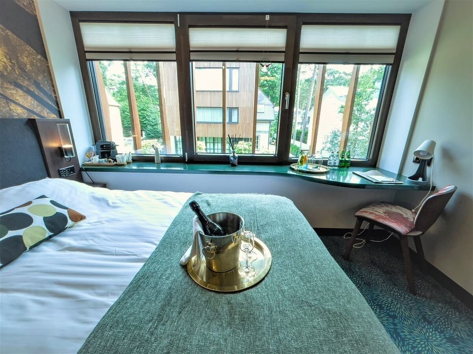 Deluxe Double Room, Garden View | Blackout drapes, soundproofing, iron/ironing board