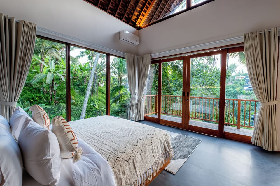 Two Bedroom Private Pool Villa with Valley View | Minibar, desk, free WiFi, bed sheets