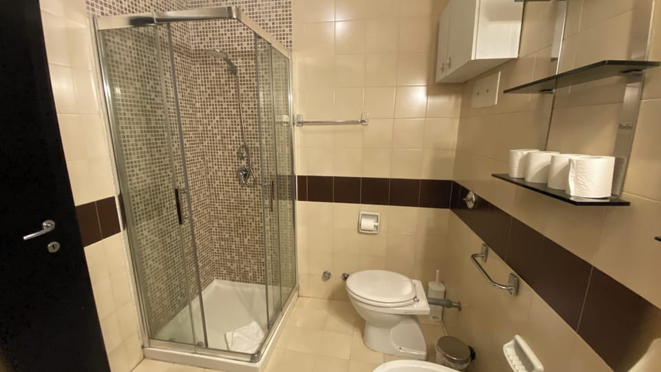 Condo | Bathroom | Shower, hair dryer, bidet, towels