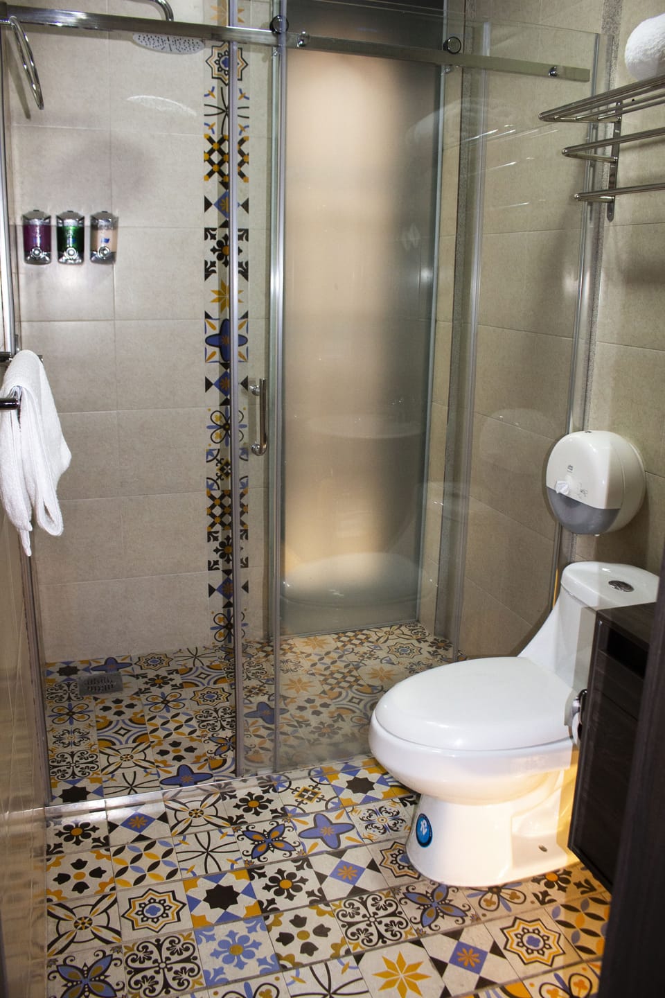 Shower, rainfall showerhead, hair dryer, bidet