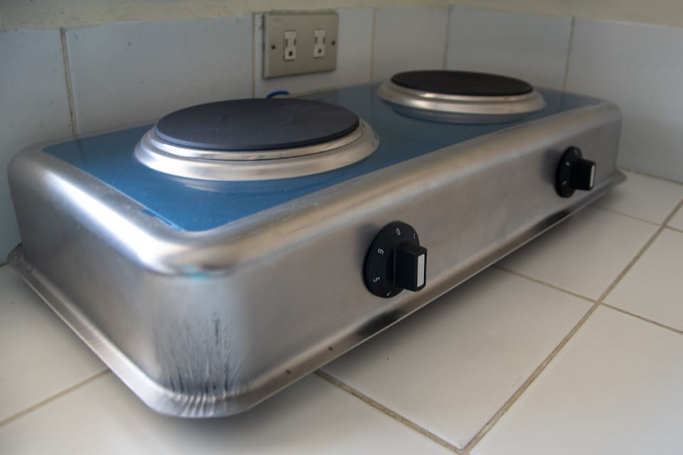Shared fridge, microwave, coffee/tea maker, dining tables