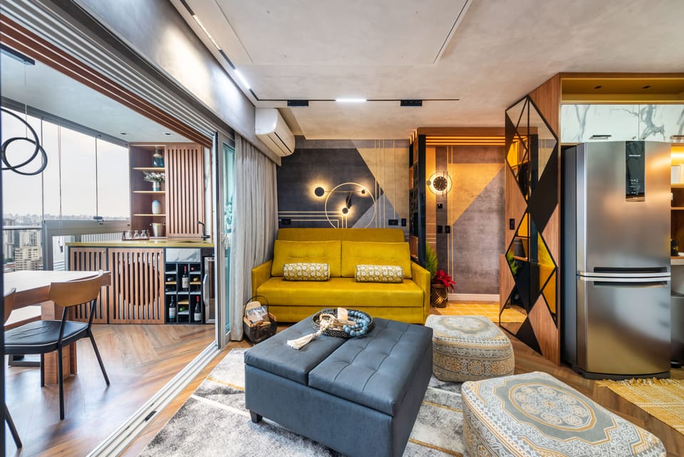 Luxury Apartment | Living area | 55-inch Smart TV with cable channels, TV