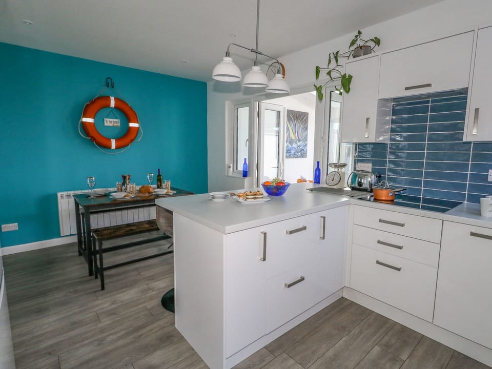 Fridge, dishwasher, electric kettle, toaster