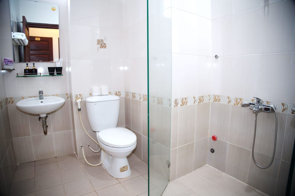 Free toiletries, hair dryer, slippers, bidet