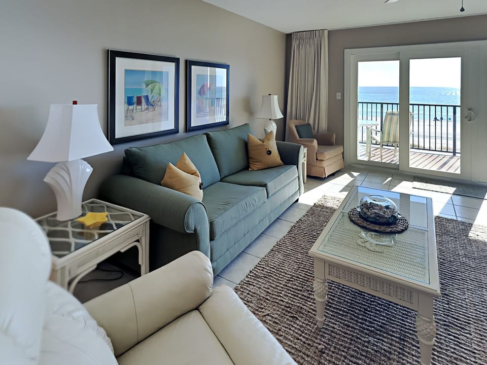 Condo, Multiple Beds, Balcony, Ocean View | Living area | 40-inch flat-screen TV with digital channels, TV