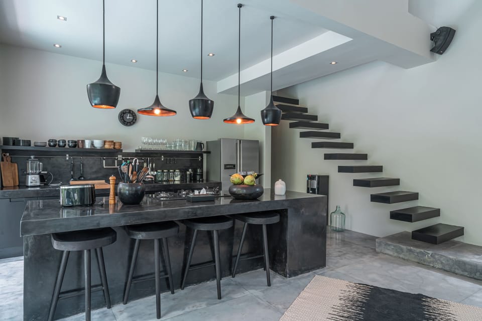 Superior Villa | Private kitchen | Fridge, stovetop, toaster, blender