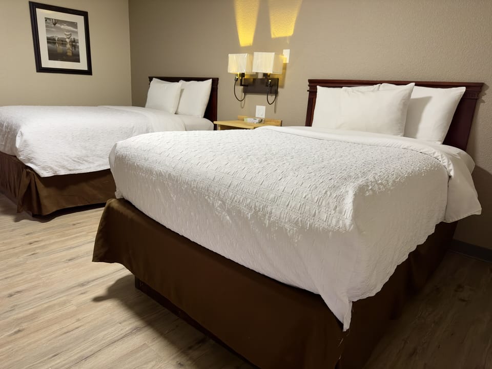 Desk, laptop workspace, blackout drapes, free WiFi