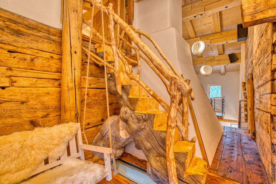 Luxury Chalet, 3 Bedrooms, Sauna | Living area | 50-inch flat-screen TV with satellite channels, TV