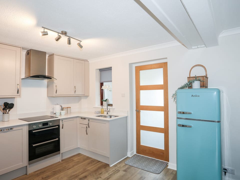 Fridge, dishwasher, electric kettle, toaster