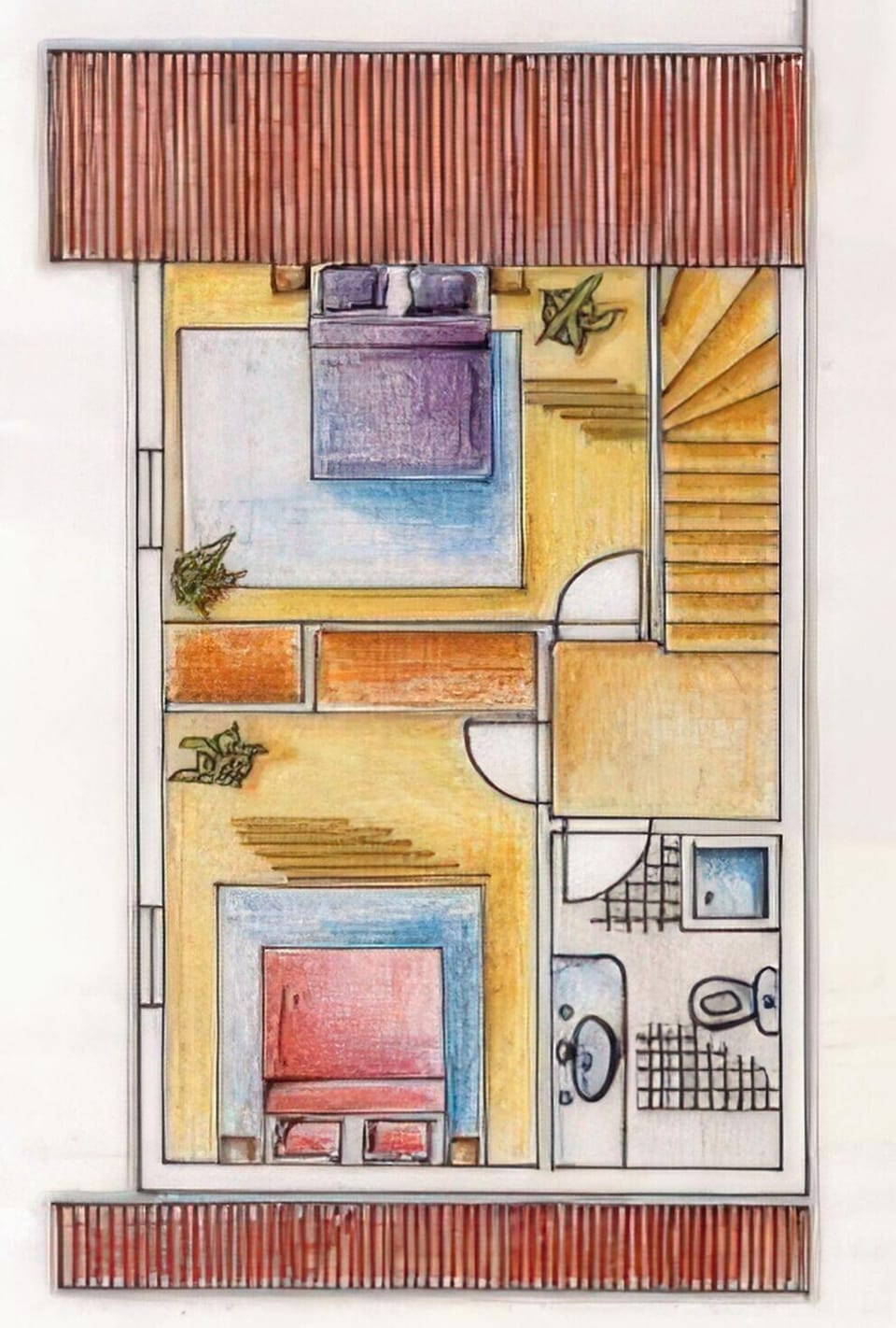House, 2 Bedrooms, Patio | Floor plan