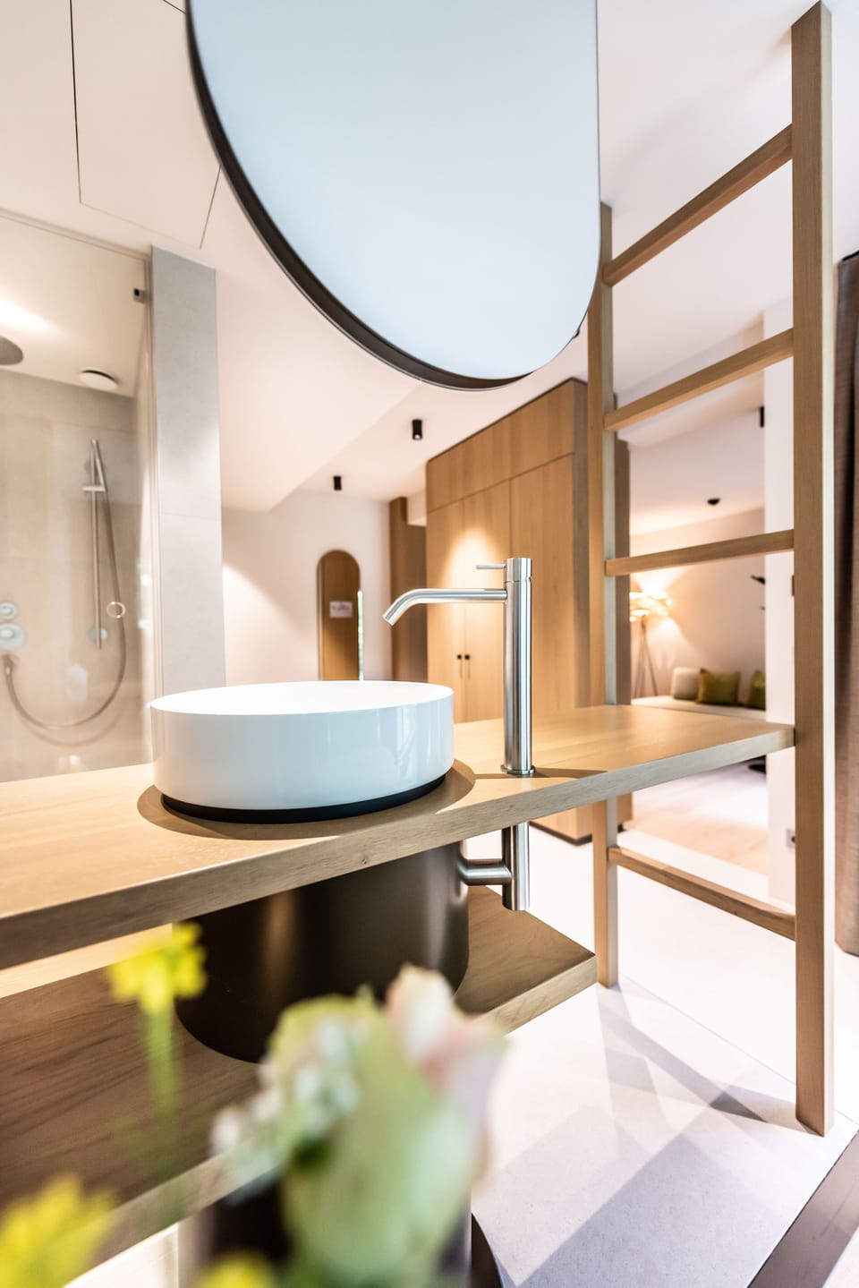 Suite, 1 King Bed with Sofa bed, Balcony | Bathroom | Free toiletries, hair dryer, bathrobes, heated floors