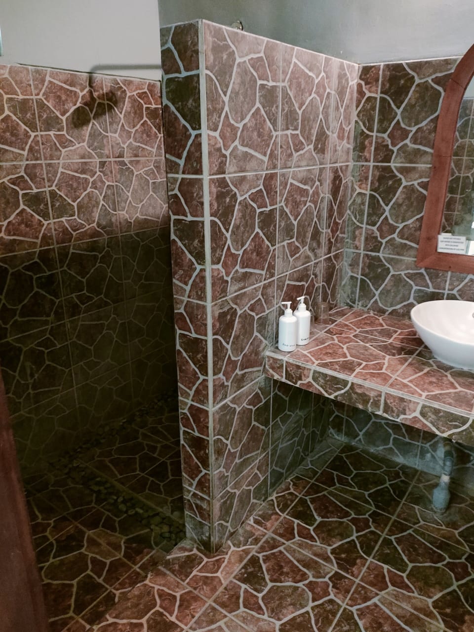 Shower, bidet, towels