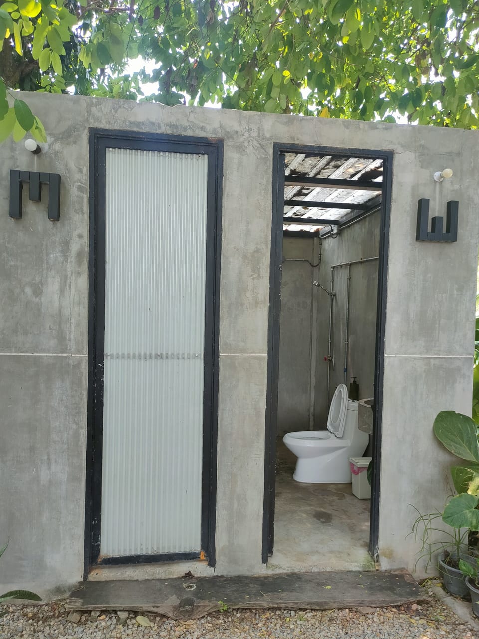 Shower, soap, toilet paper