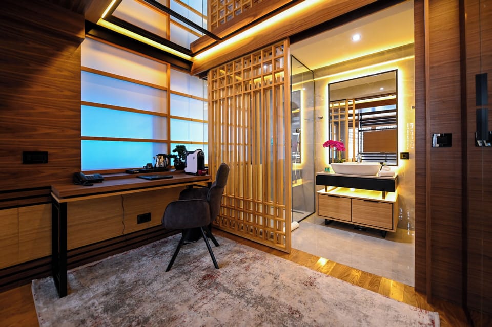 Egyptian cotton sheets, premium bedding, memory foam beds, minibar