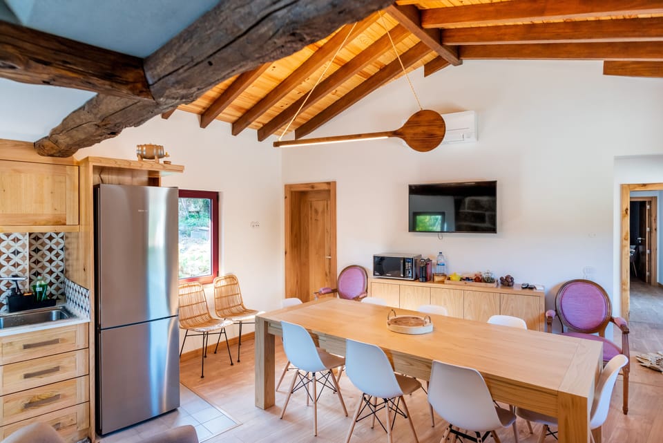 Villa | Private kitchen | Fridge, microwave, oven, stovetop