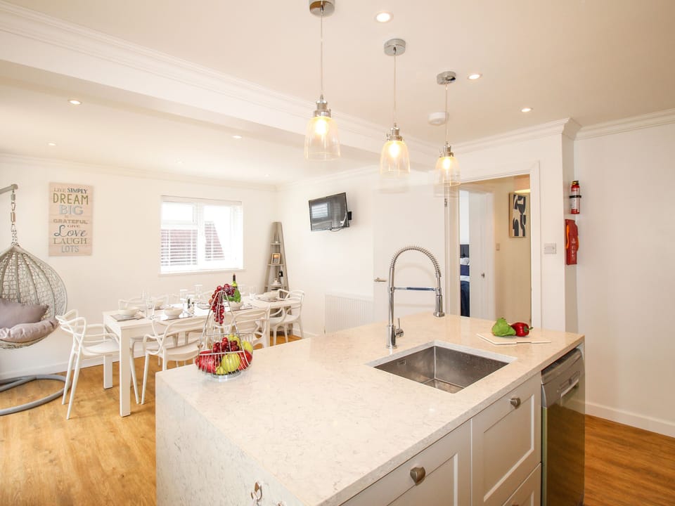 Fridge, dishwasher, electric kettle, toaster