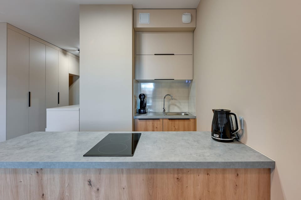 Classic Studio Suite | Private kitchen | Fridge, microwave, stovetop, dishwasher