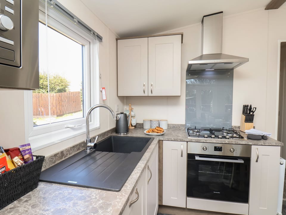 Fridge, dishwasher, cookware/dishes/utensils