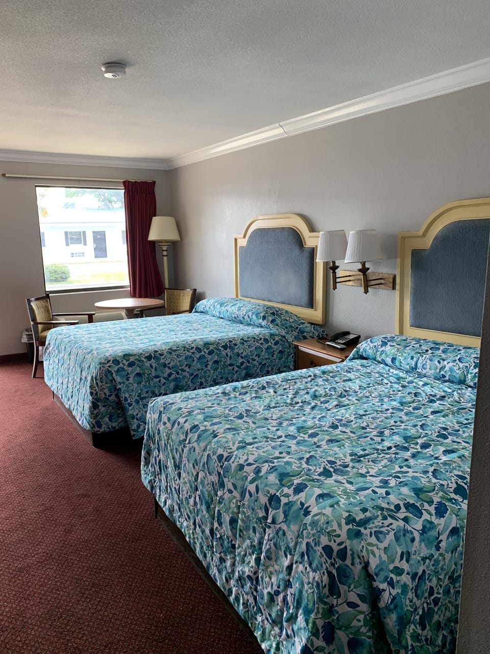 Basic Double Room, 2 Double Beds, Non Smoking | Free WiFi, bed sheets