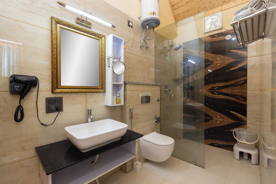 Valley View Rustic Cottage With Private Sitout | Bathroom | Shower, rainfall showerhead, free toiletries, hair dryer