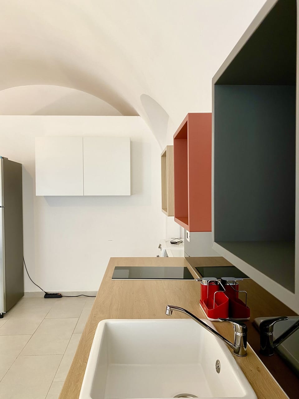 Apartment | Private kitchen | Stovetop, espresso maker, cleaning supplies, freezer