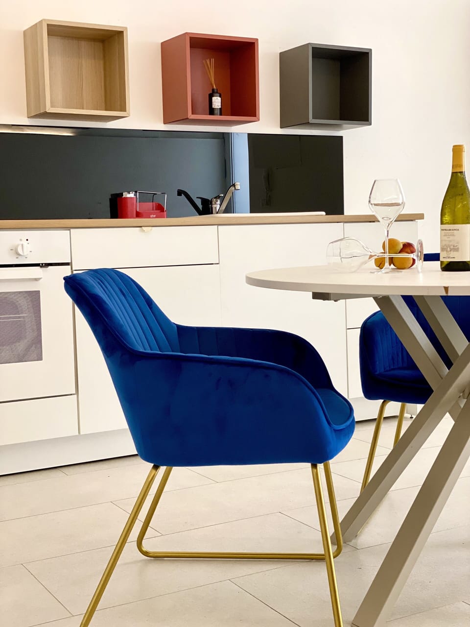 Apartment | Private kitchen | Stovetop, espresso maker, cleaning supplies, freezer