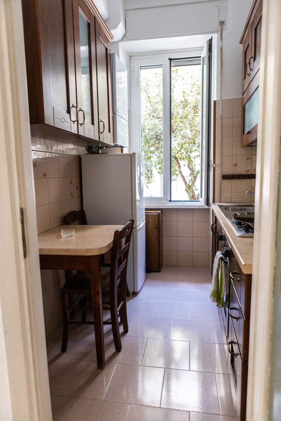 Basic Apartment | Private kitchen | Espresso maker, full-size fridge, oven, dishwasher