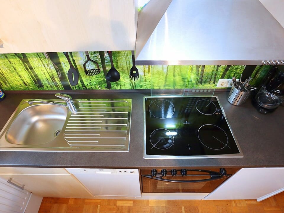 Apartment | Private kitchen | Electric kettle, toaster, highchair
