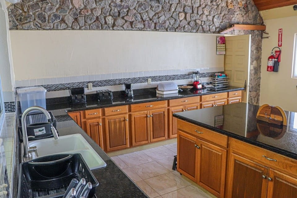 Executive Villa | Private kitchen | Full-size fridge, microwave, oven, stovetop
