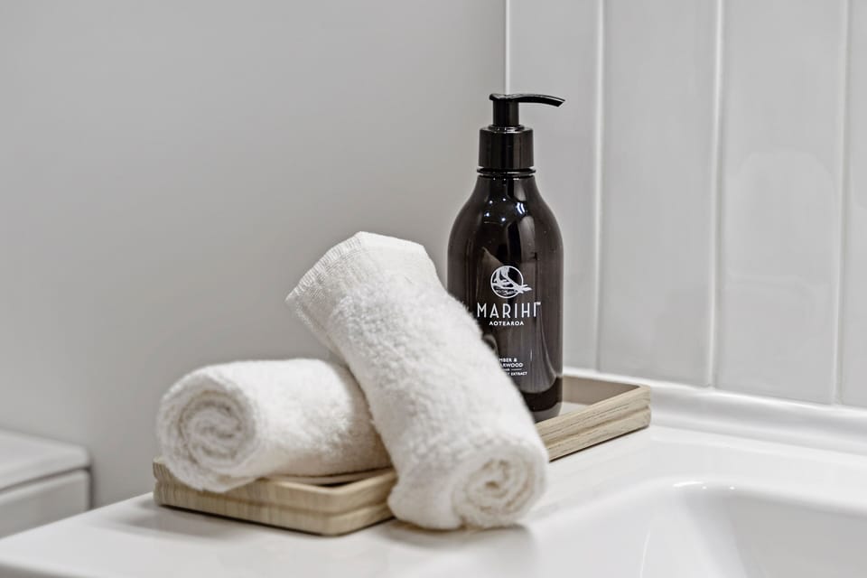 Hair dryer, bathrobes, towels, toilet paper
