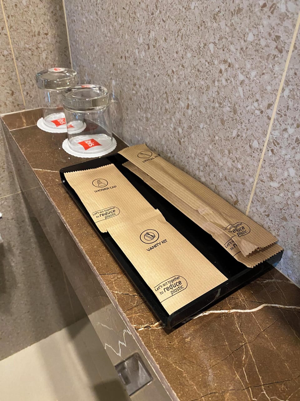 Shower, hydromassage showerhead, eco-friendly toiletries, hair dryer
