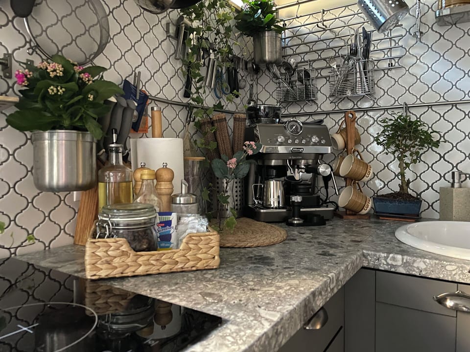 Basic Apartment | Private kitchen | Fridge, electric kettle, cookware/dishes/utensils