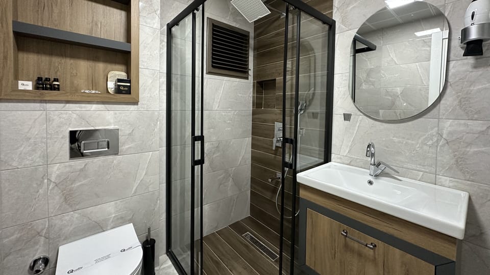 Deluxe Room, 1 Queen Bed with Sofa bed | Bathroom | Shower, free toiletries, hair dryer, slippers