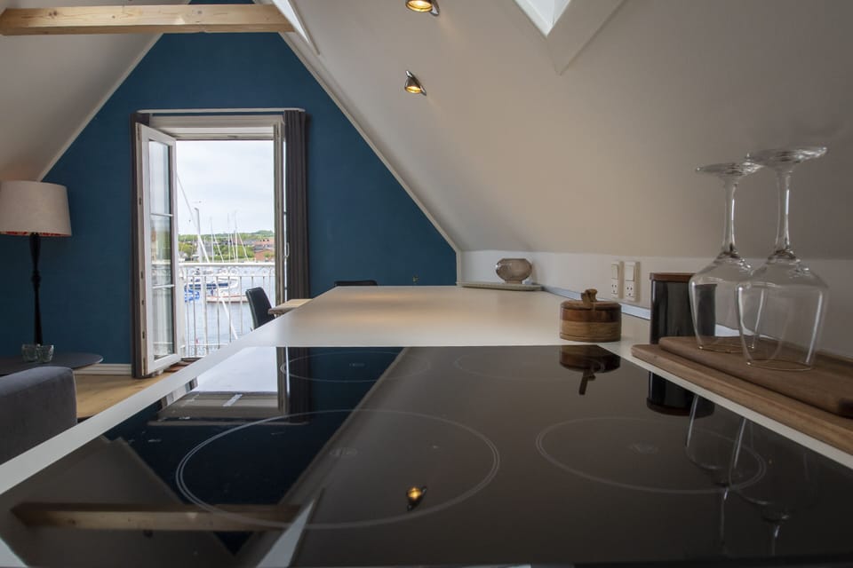 Panoramic Apartment | Private kitchen | Fridge, dishwasher, electric kettle, cookware/dishes/utensils
