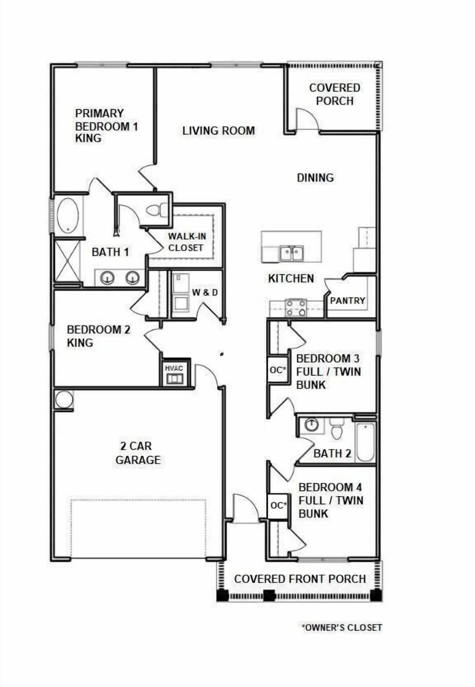 House, Multiple Beds (Paradise Isle) | Floor plan